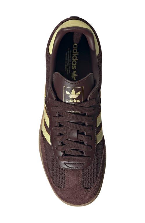 adidas Samba OG Sneaker in Brown/Powder Yellow/Gum at Nordstrom, Size 10.5 Women's Product Image