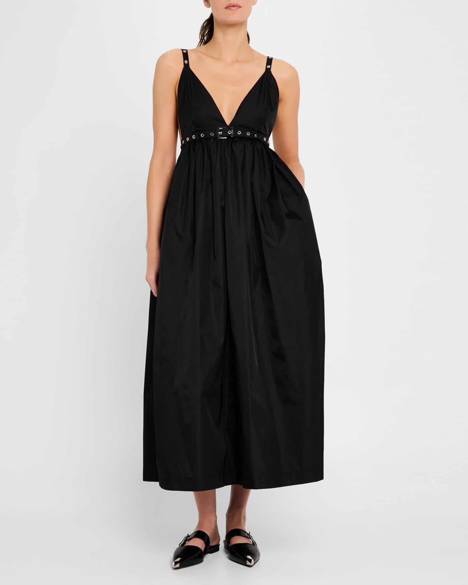 Sleeveless Plunge Empire Midi Dress Product Image