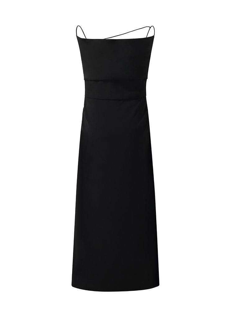 Triacetate Reversible Women Strap Midi Dress Product Image