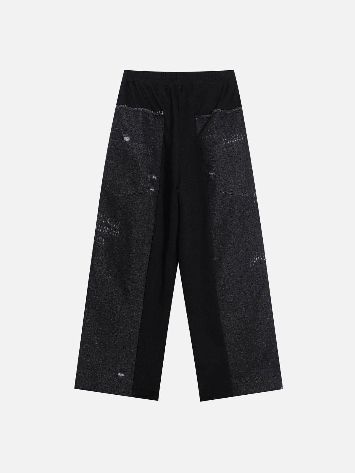 Aelfric Eden Denim Patchwork Sweatpants Product Image