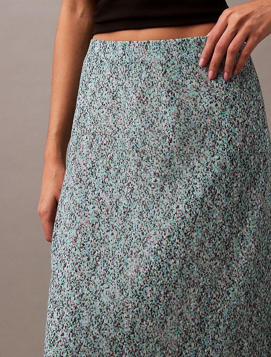 Printed Georgette Midi Skirt Product Image
