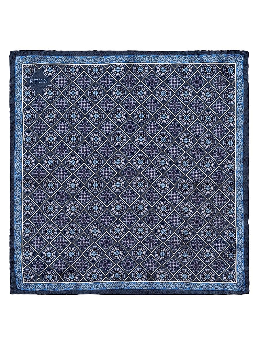 Mens Medallion Silk Pocket Square Product Image