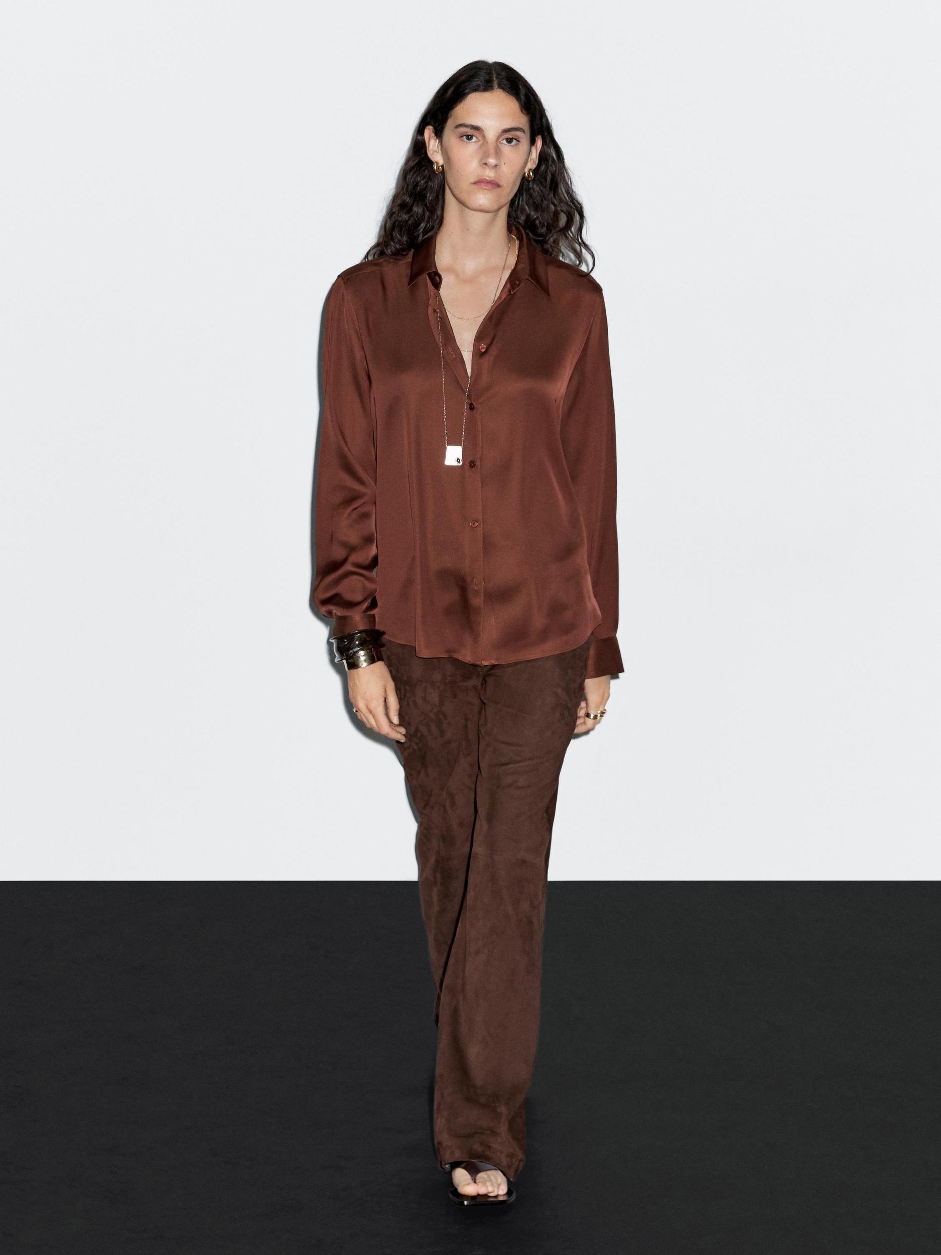 Flowing satin shirt Product Image