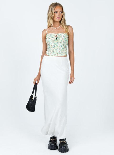 Jodie Maxi Skirt White Product Image