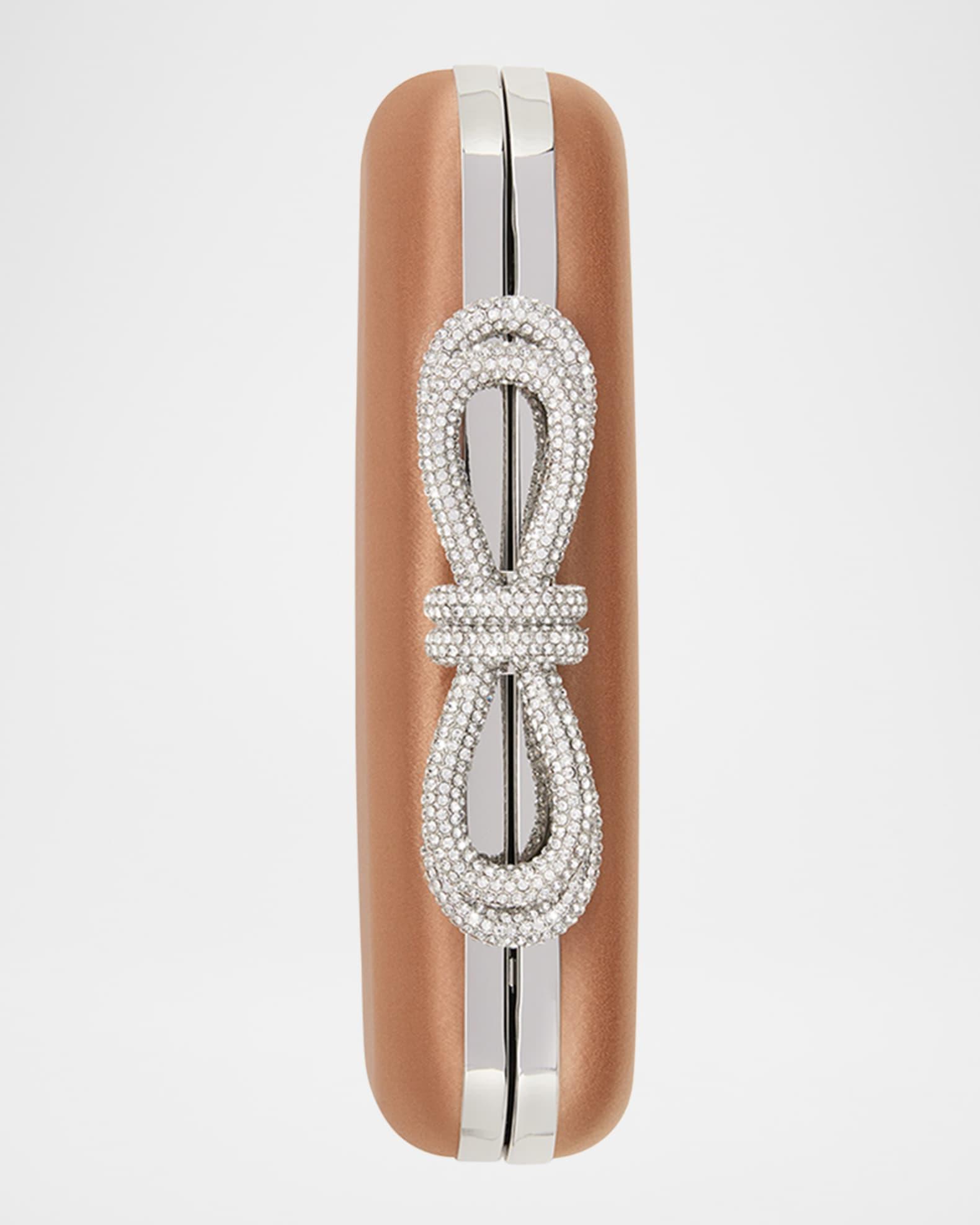 Double Bow Satin Clutch Bag Product Image