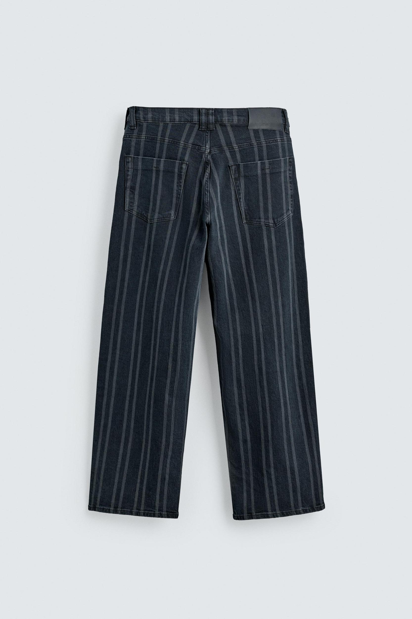 STRIPED RELAXED FIT JEANS Product Image