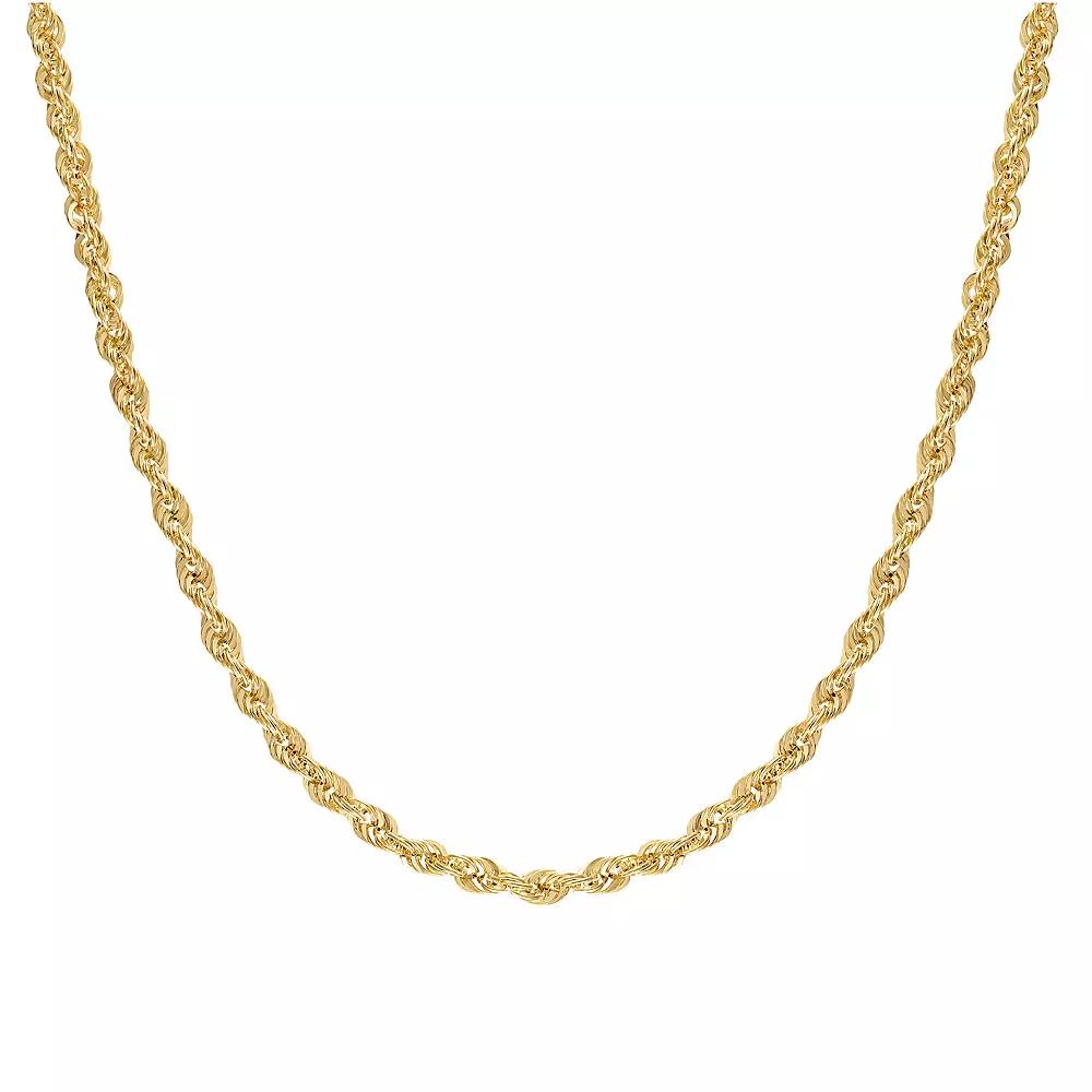 Jordan Blue 14k Gold 3.1 mm Rope Chain Necklace, Women's, Size: 22" Product Image