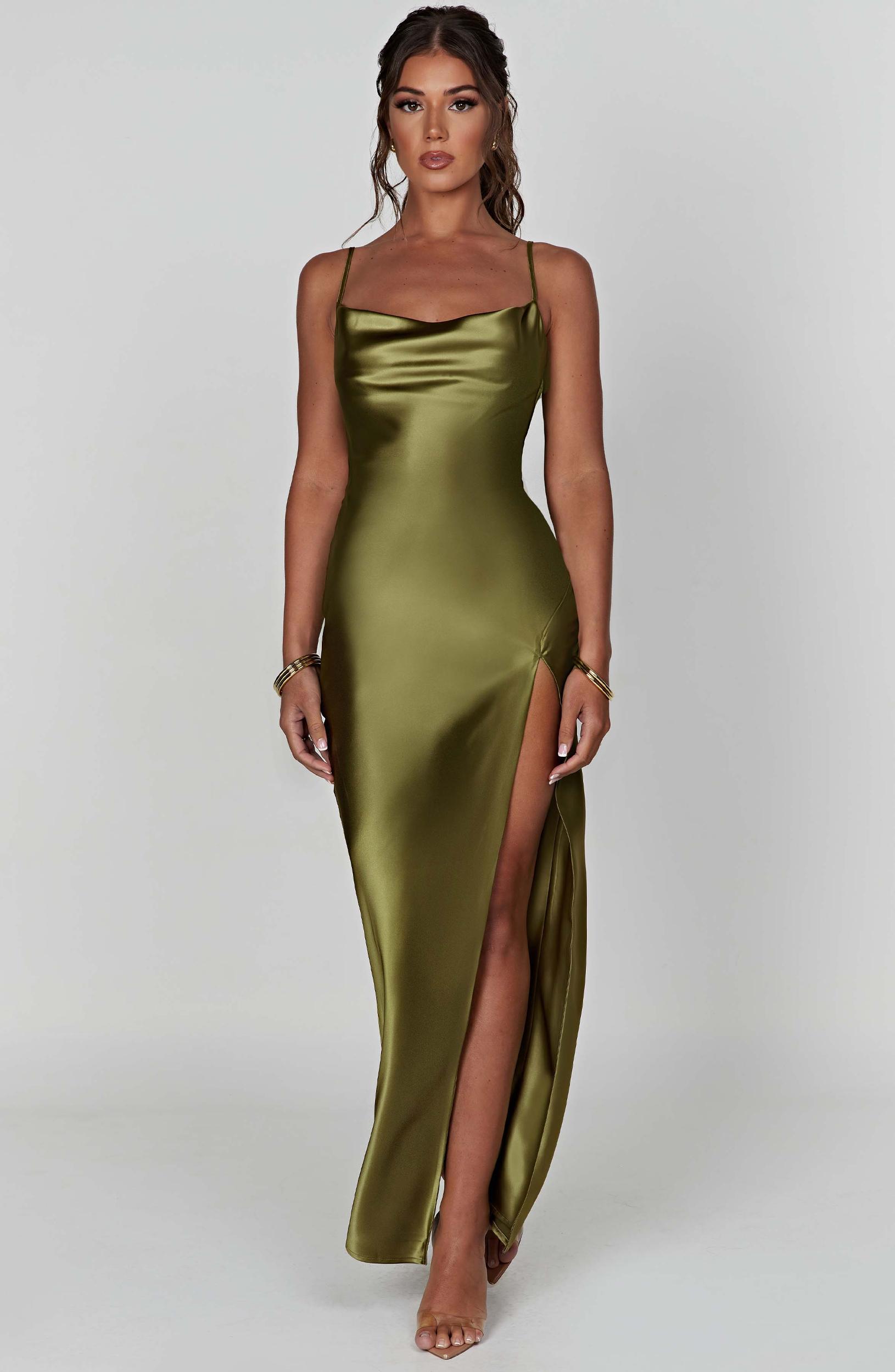 Celestina Maxi Dress - Khaki Product Image