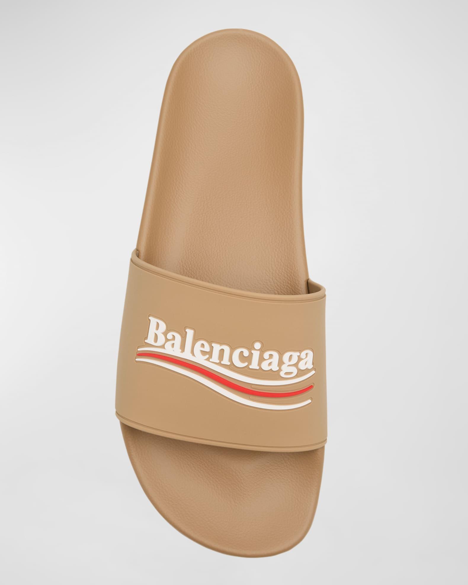 Men's Rubber Logo Pool Slides Product Image