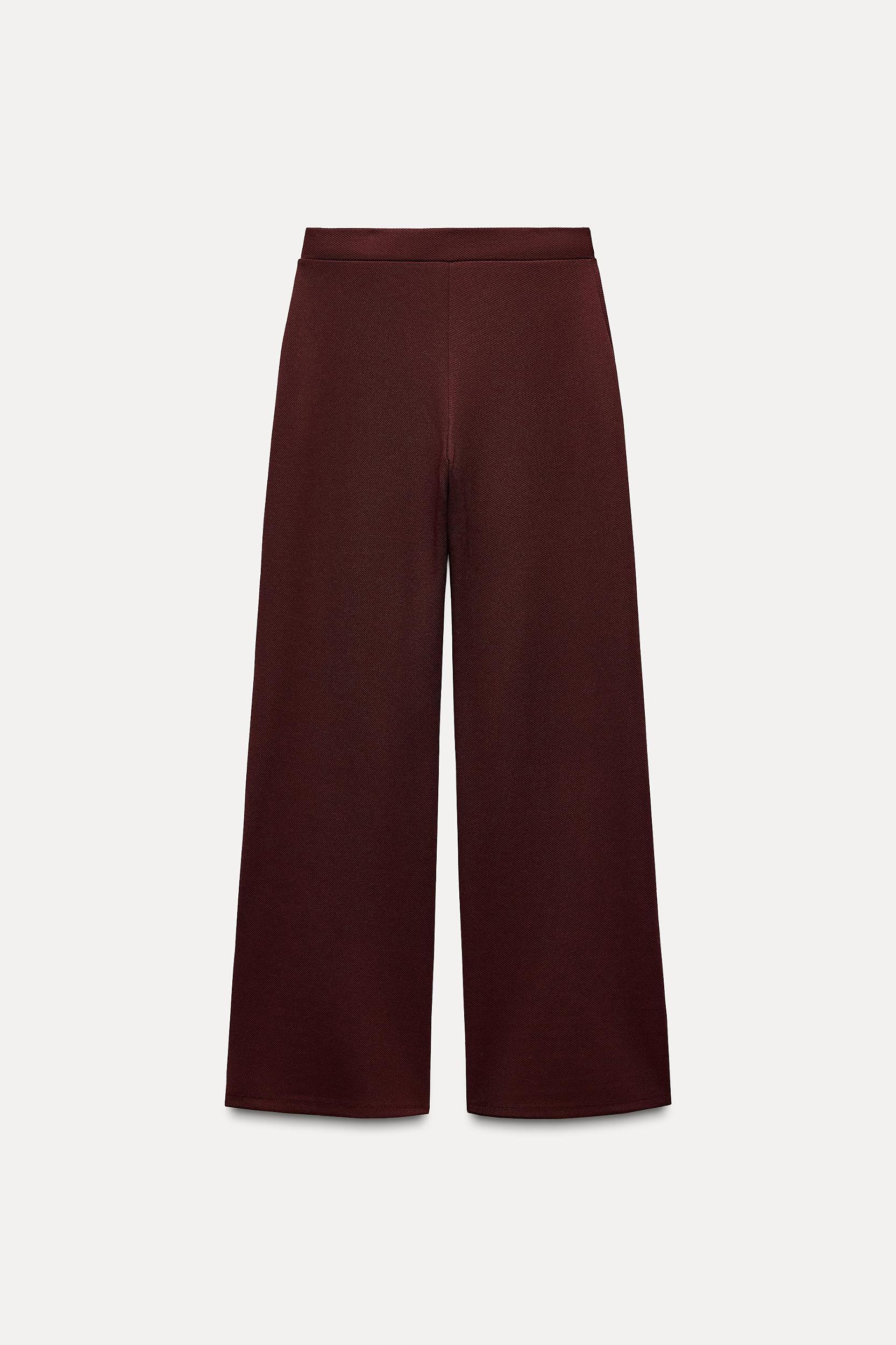 WIDE LEG RIBBED PANTS Product Image