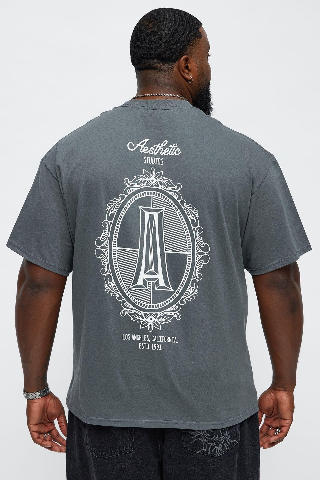 Aesthetics LA California Short Sleeve Tee - Charcoal Male Product Image
