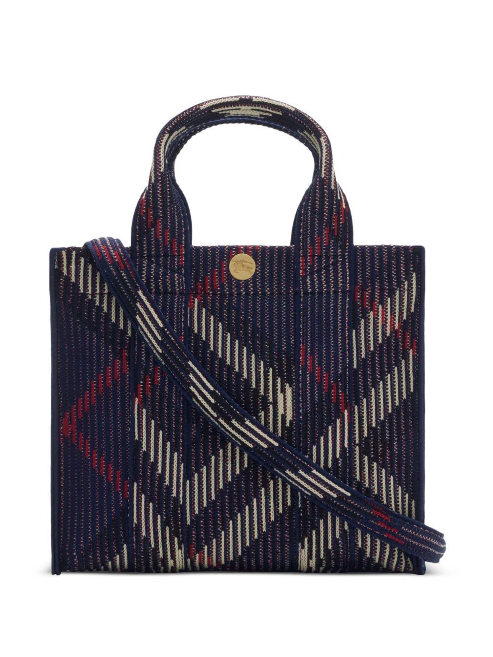 mini Check knitted tote bag Product Image