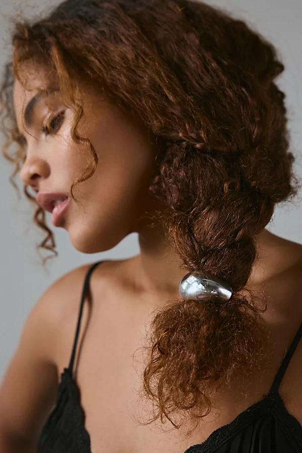 Polished Metal Cuff Ponytail Holder Womens at Urban Outfitters Product Image