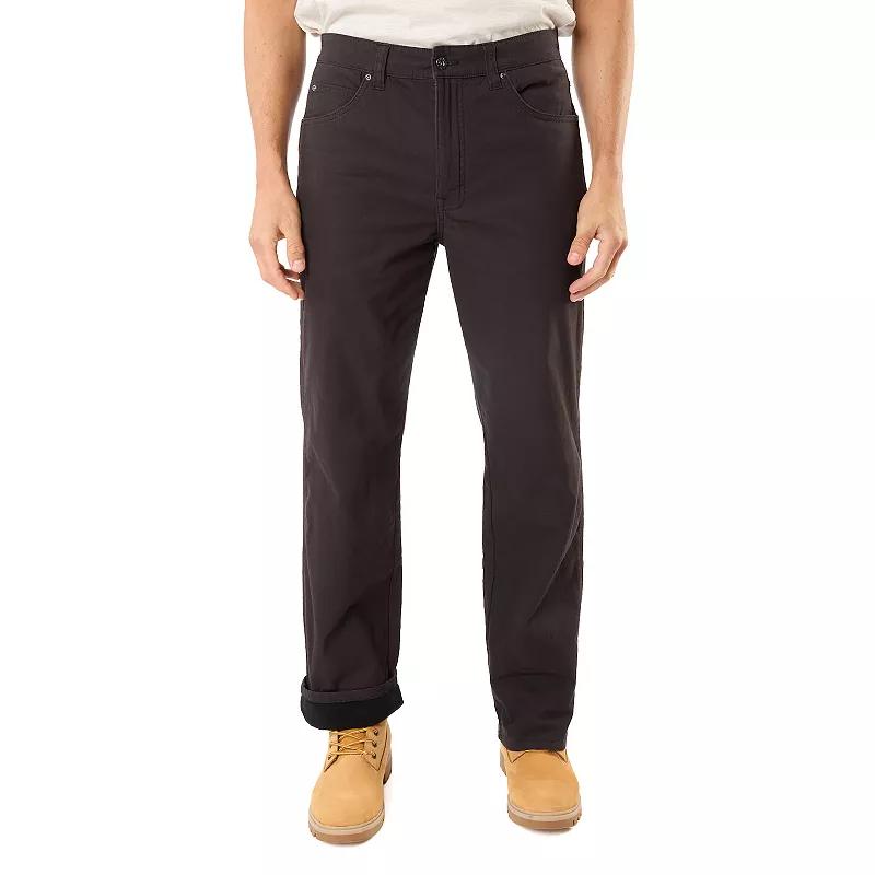 Men's Smith's Workwear Stretch Fleece-Lined Canvas 5-Pocket Pants,  Product Image