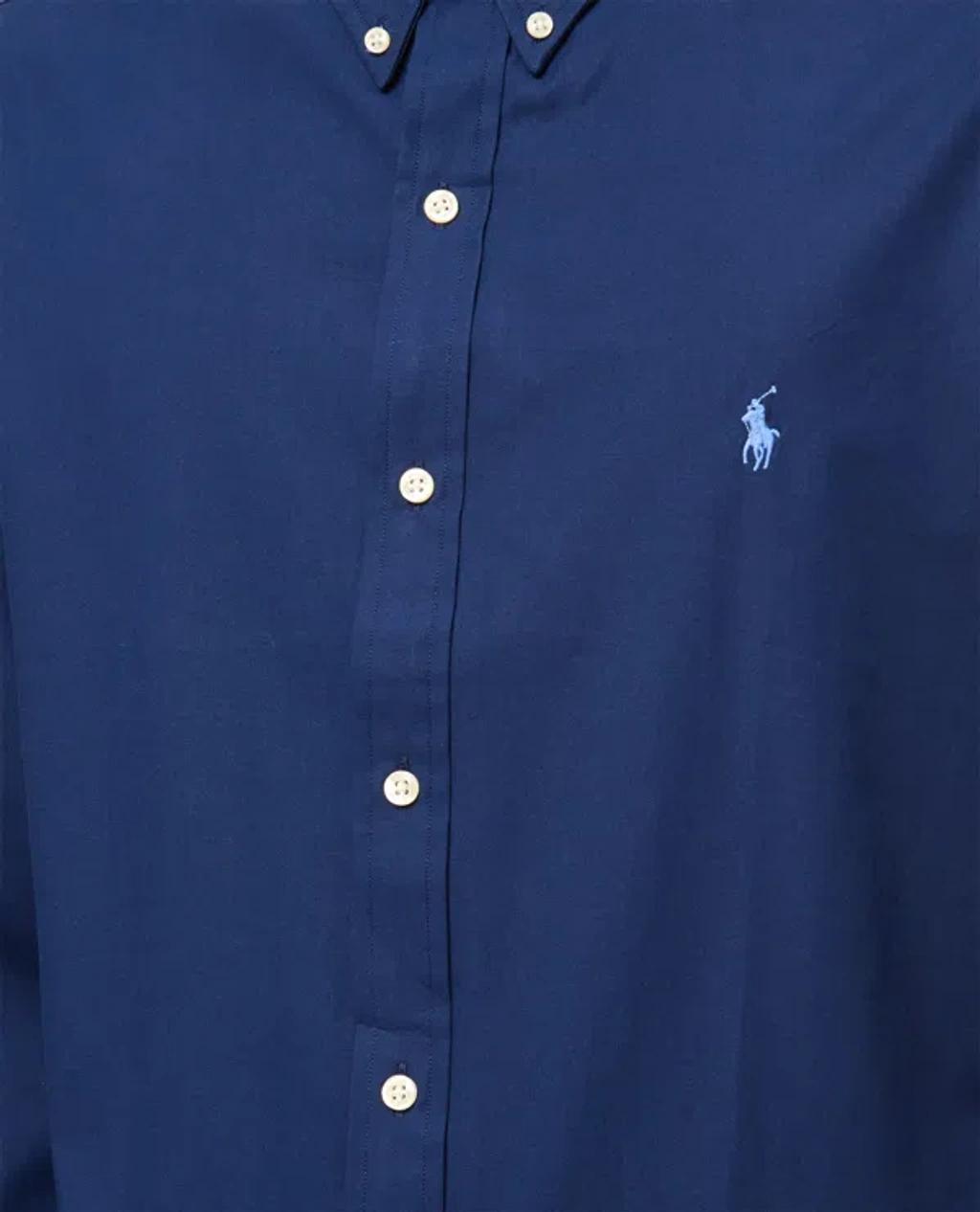 POLO RALPH LAUREN Camicia Bd In Popeline Stretch Slim-fit Shirt In Blue Product Image