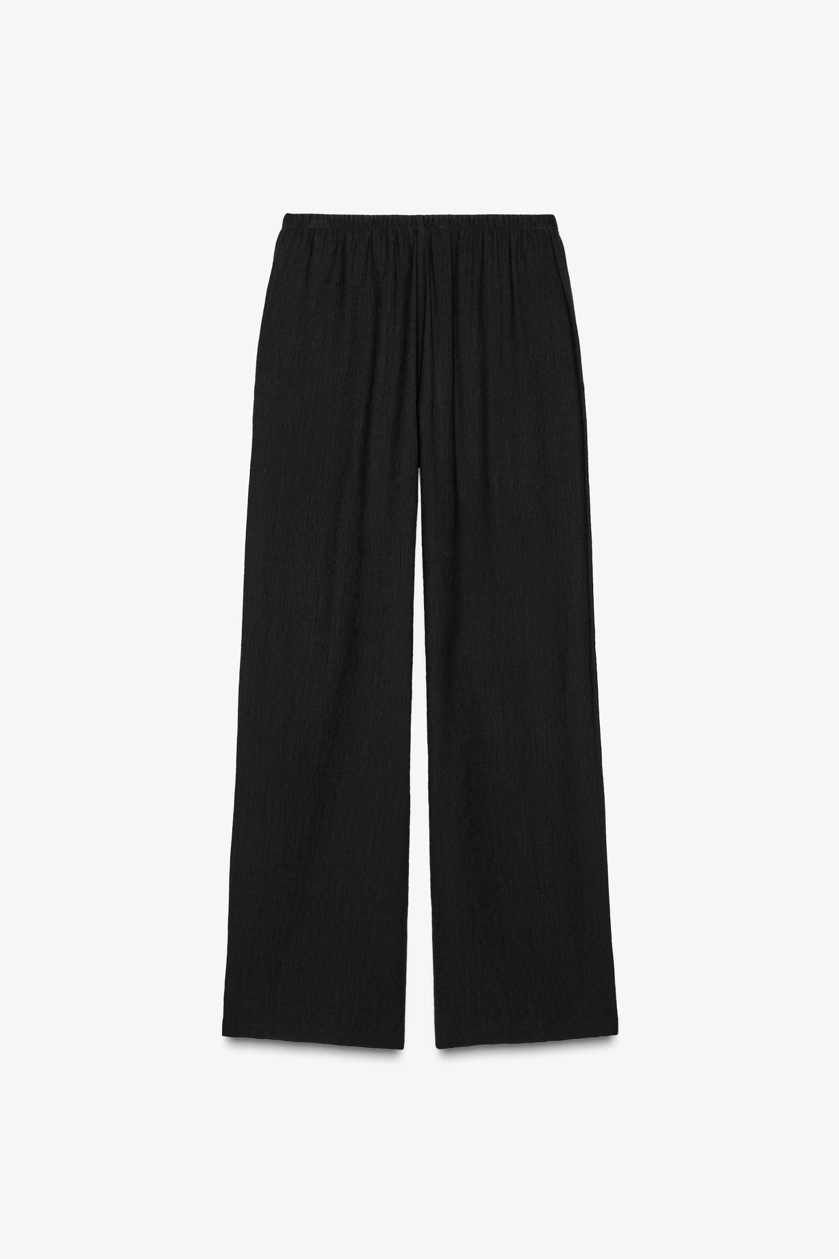 ELASTIC WAIST WIDE LEG PANTS Product Image