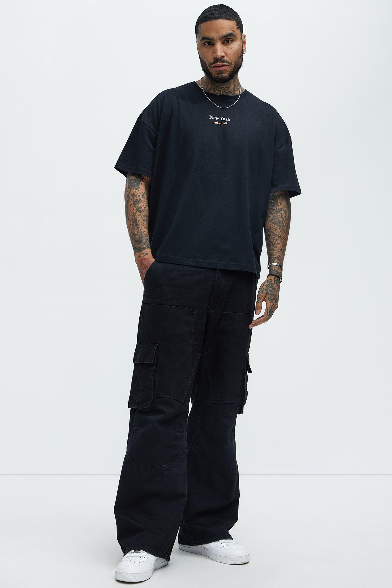 New York Basketball Oversized Short Sleeve Tee - Black Product Image