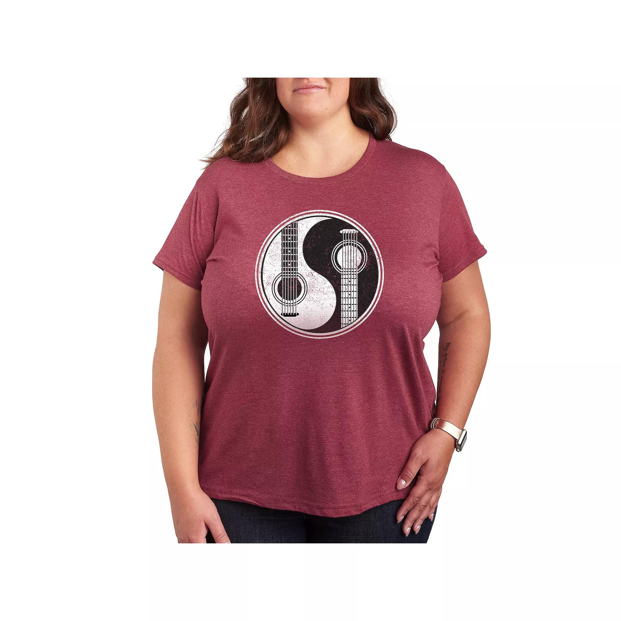 Plus Yin Yang Guitar Graphic Tee, Women's,  Product Image