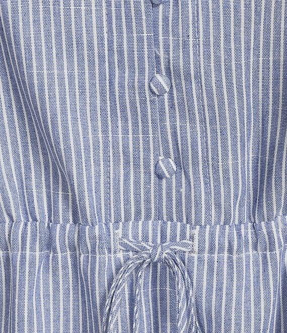 Sugarlips Plus Short Sleeve Ticking Stripe Midi Dress Product Image