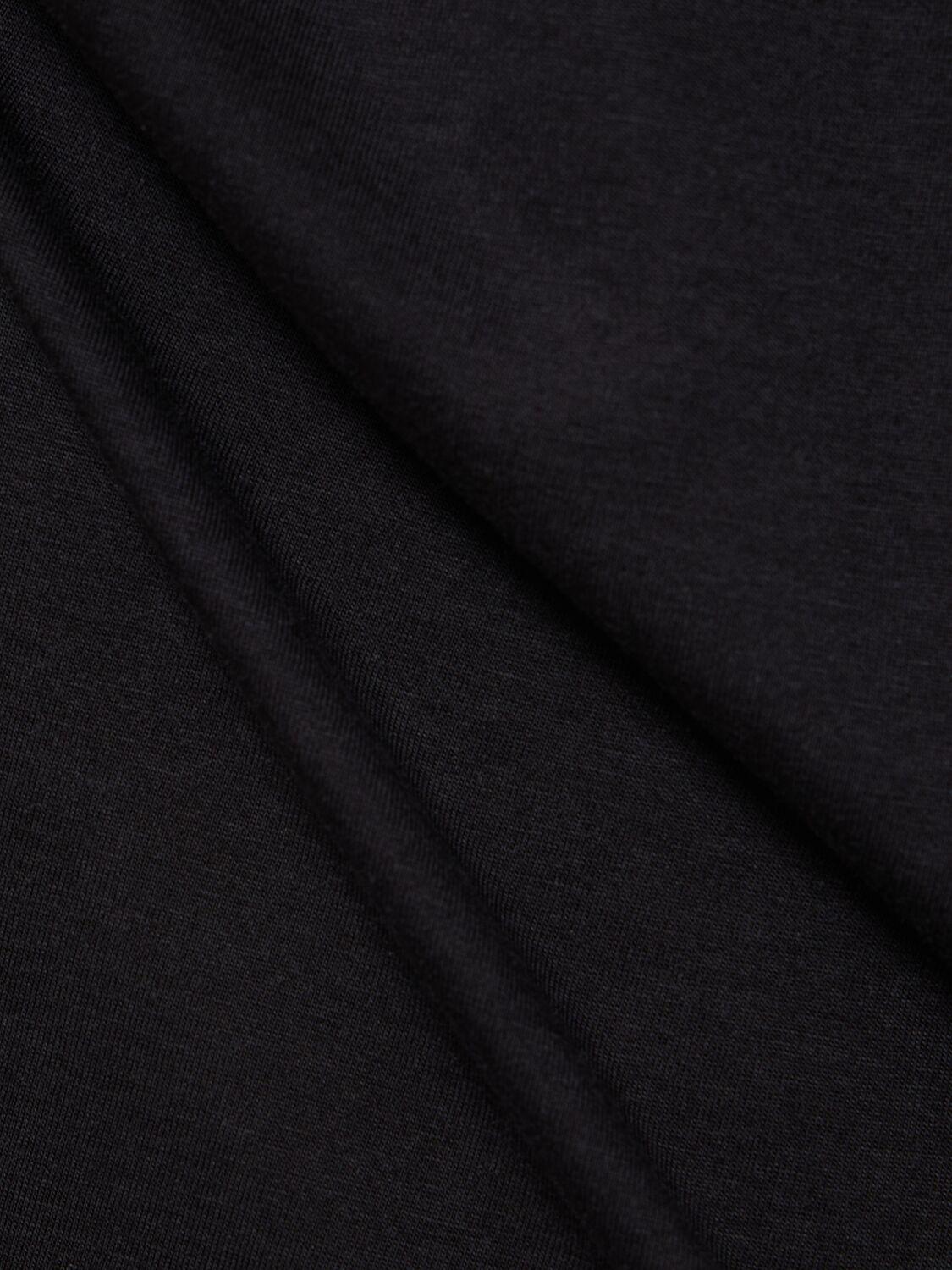 TOM FORD Black Basic Crewneck T-shirt With Tonal Stitching In Cotton Blend Man Product Image