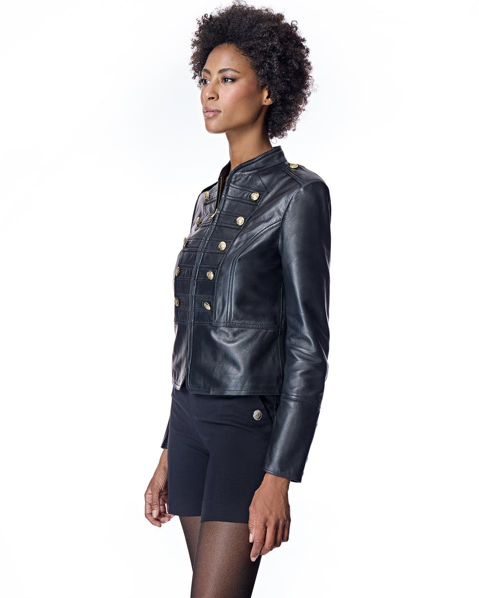 Leather Military Jacket Product Image