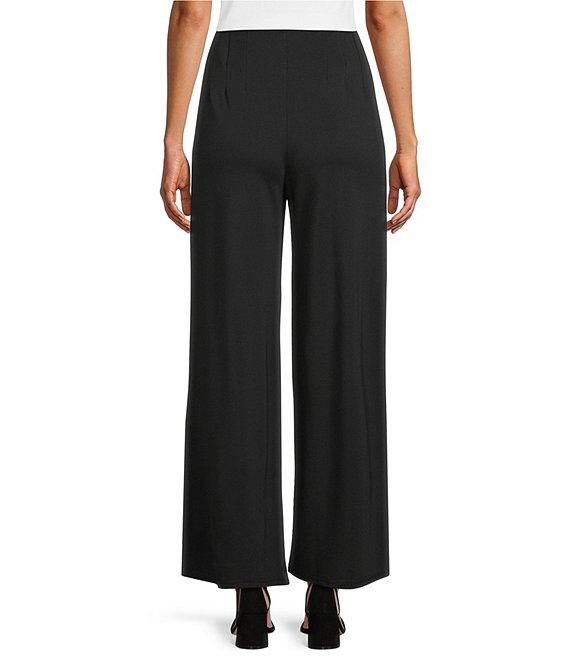 Slim Factor by Investments Lightweight Ponte Knit No Waist Wide Leg Pants Product Image