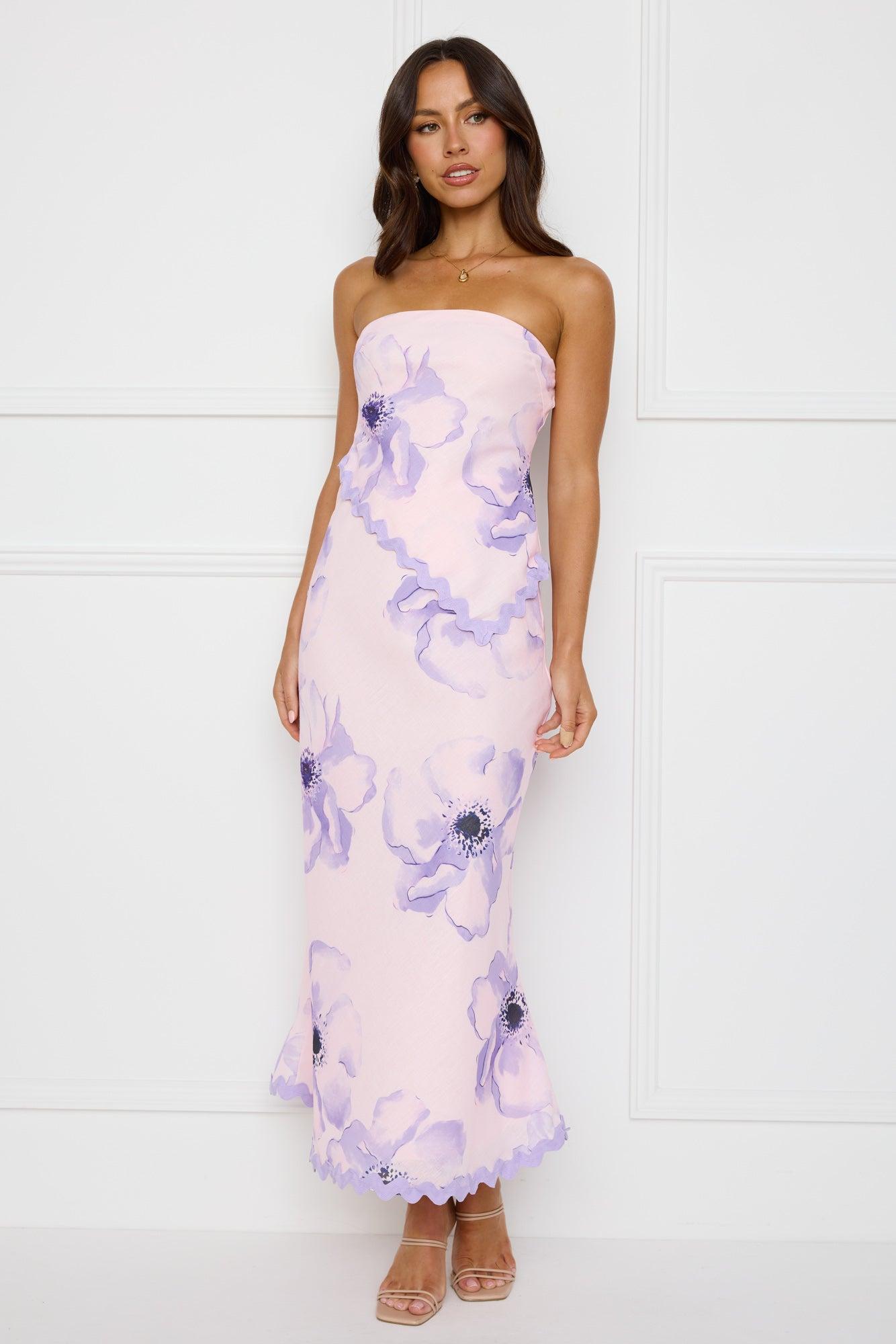 Seaside Stunner Maxi Skirt Lilac Product Image
