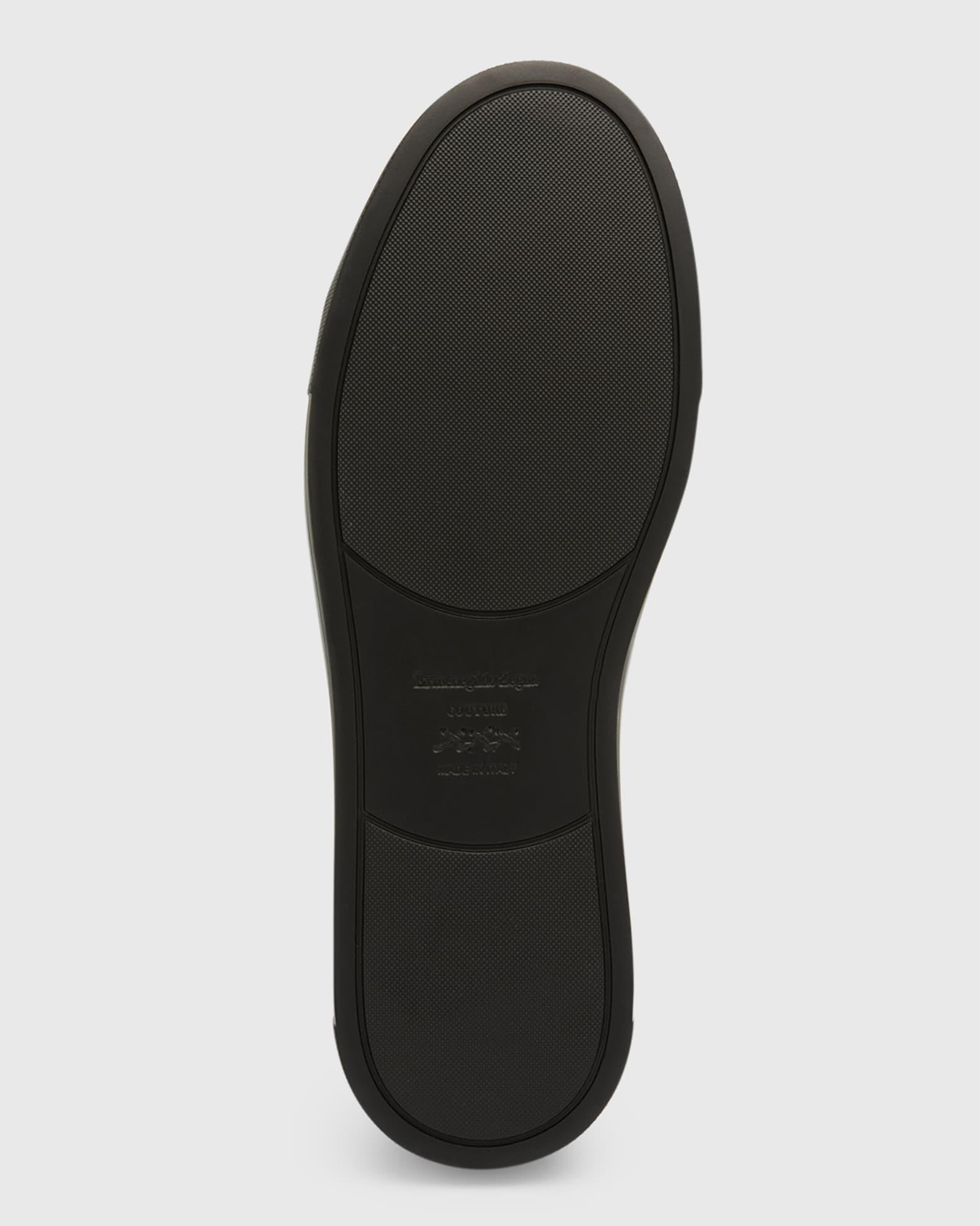 Men's Triple Stitch Deerskin Leather Sneakers Product Image