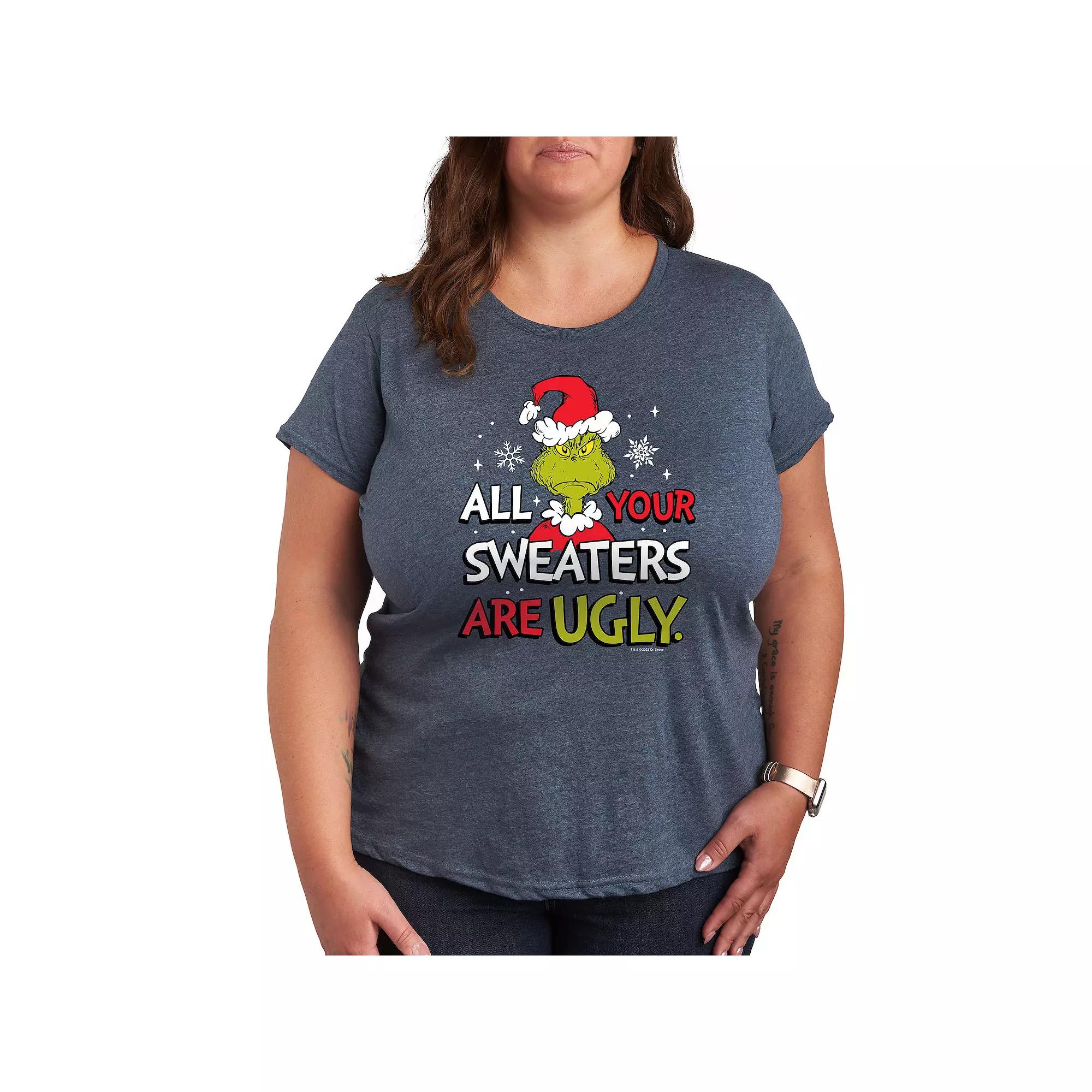 Plus Dr. Seuss The Grinch Sweaters Are Ugly Graphic Tee, Women's,  Product Image