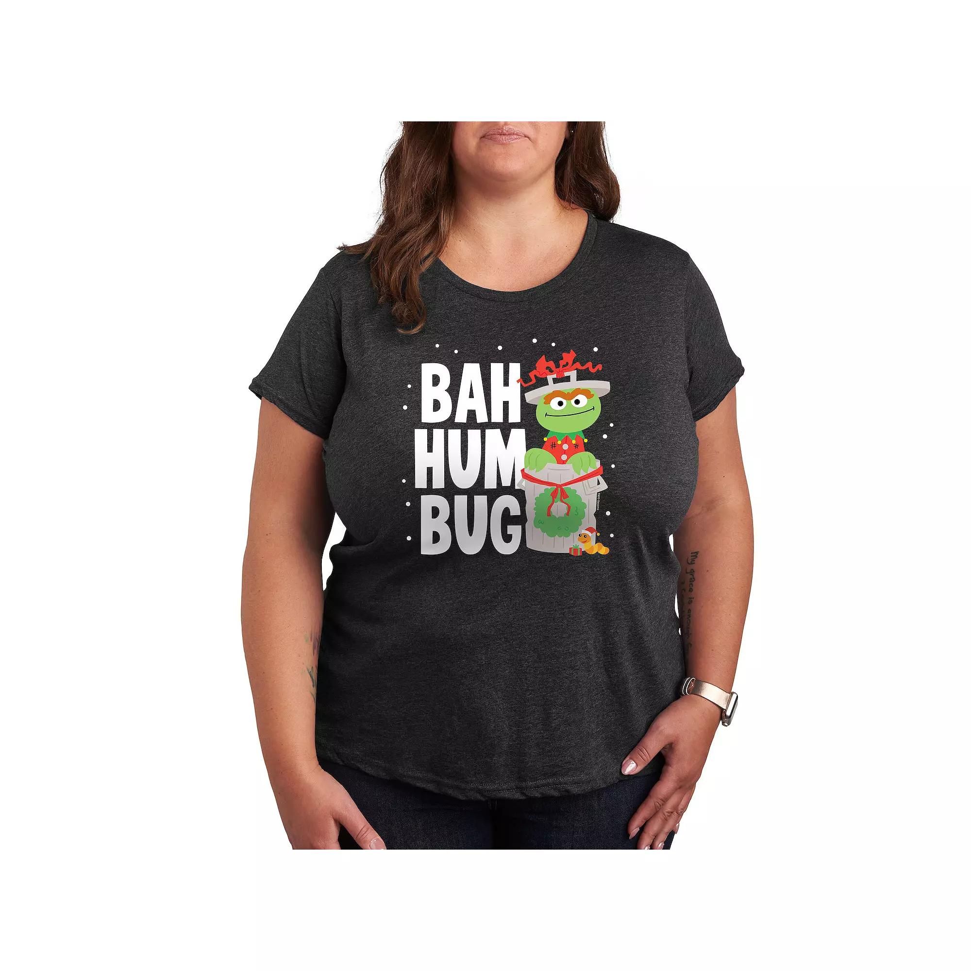 Plus Sesame Street Oscar Bah Humbug Graphic Tee, Women's,  Product Image