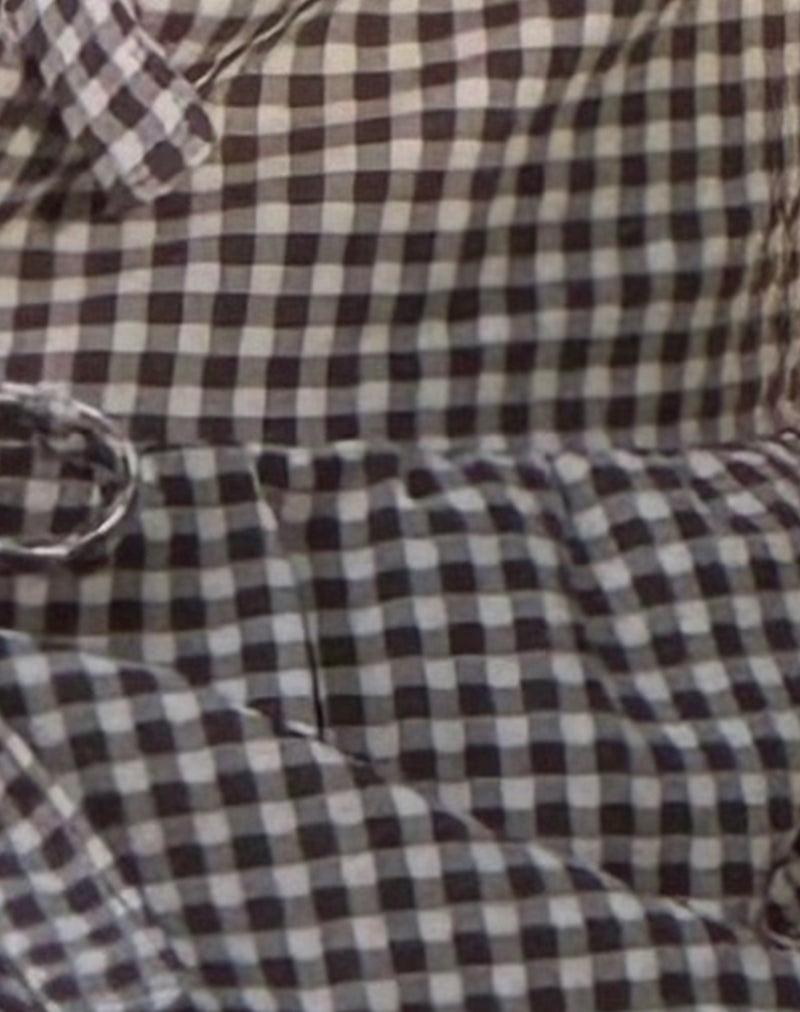 Kayvata Top in Mini Gingham Brown Female Product Image