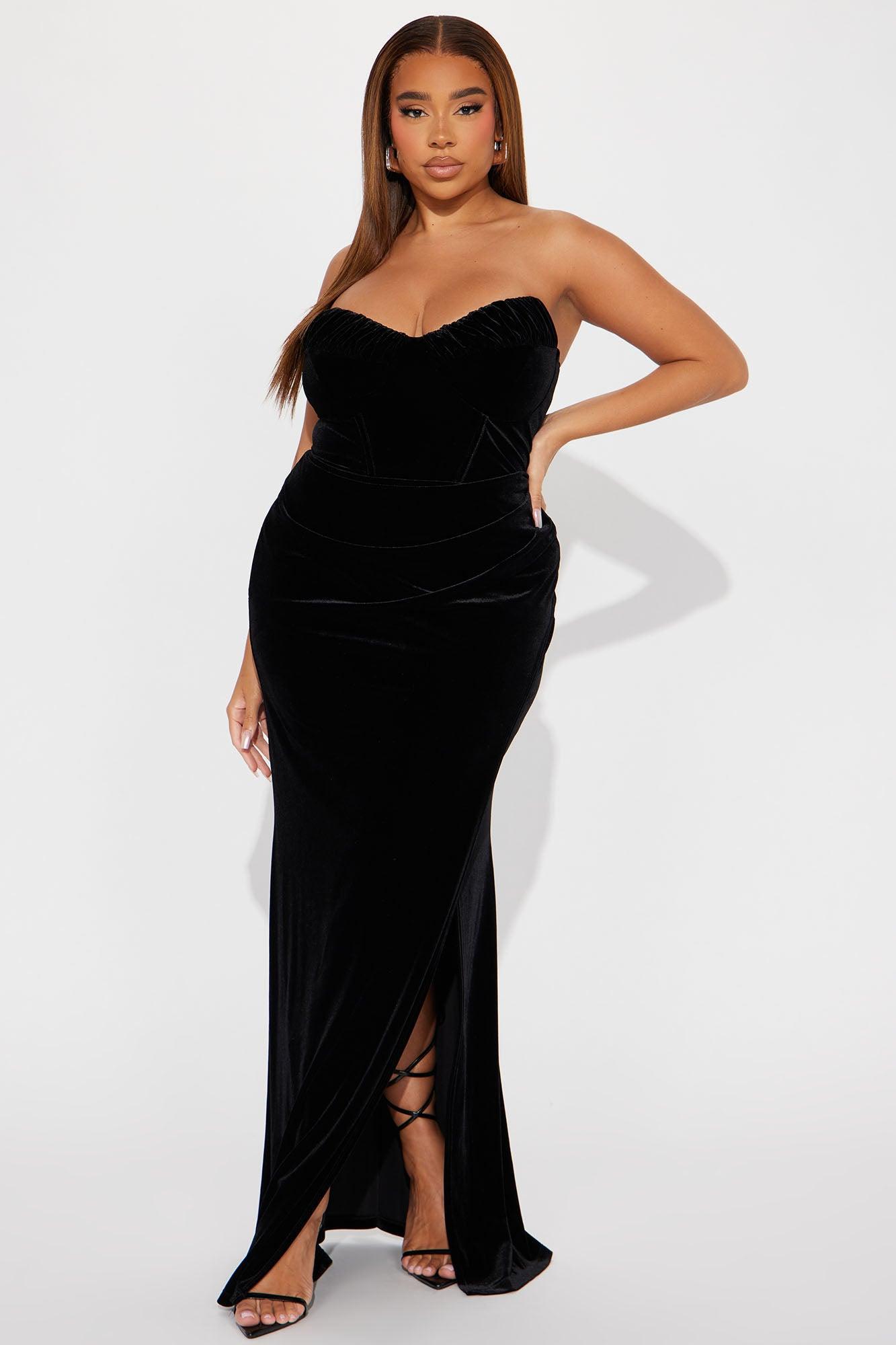 Cassie Velvet Gown - Black Product Image