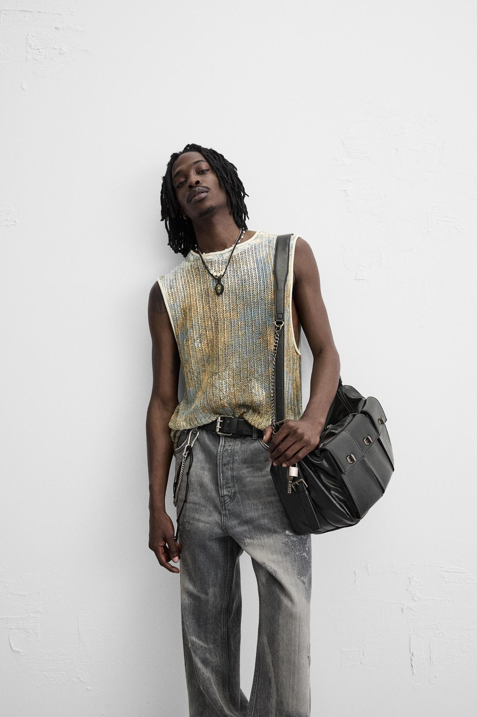 ABSTRACT PRINT KNIT TANK TOP Product Image