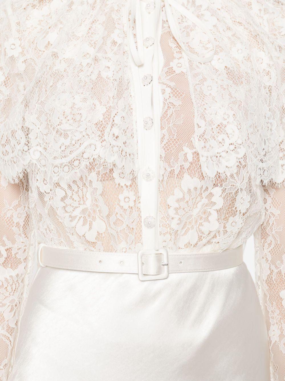 lace-panel satin maxi dress Product Image