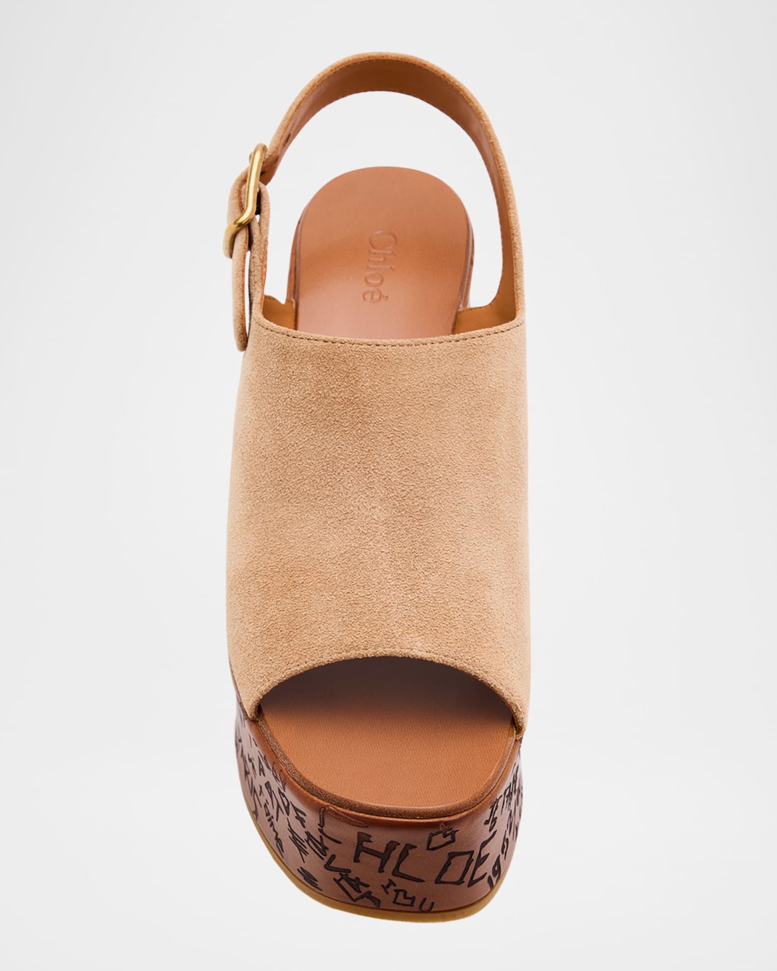 Maxime Platform Wedge Suede Sandals Product Image