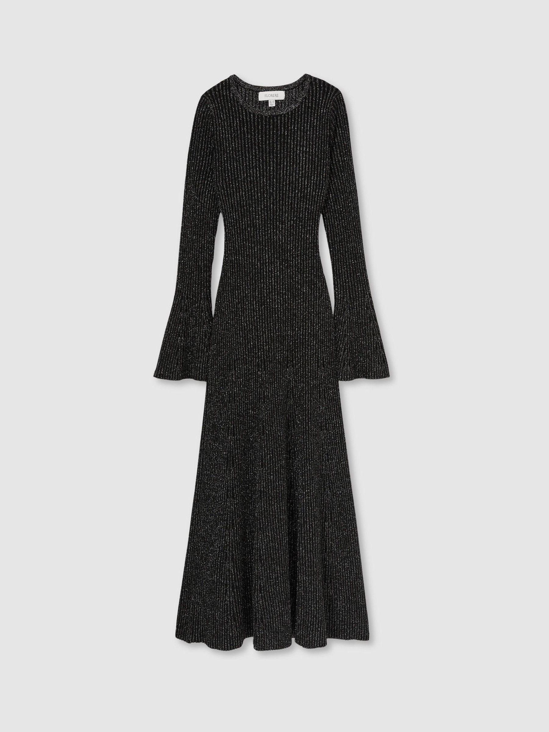 Florere Sheer Embellished Mini Dress in Gunmetal Product Image