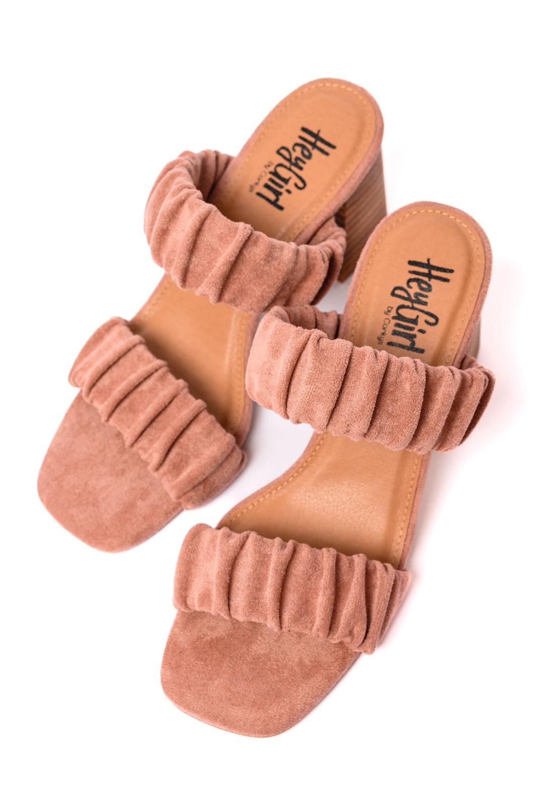 Tropic Like it's Hot Heels in Blush Suede by Corky's - ONLINE EXCLUSIVE! Product Image