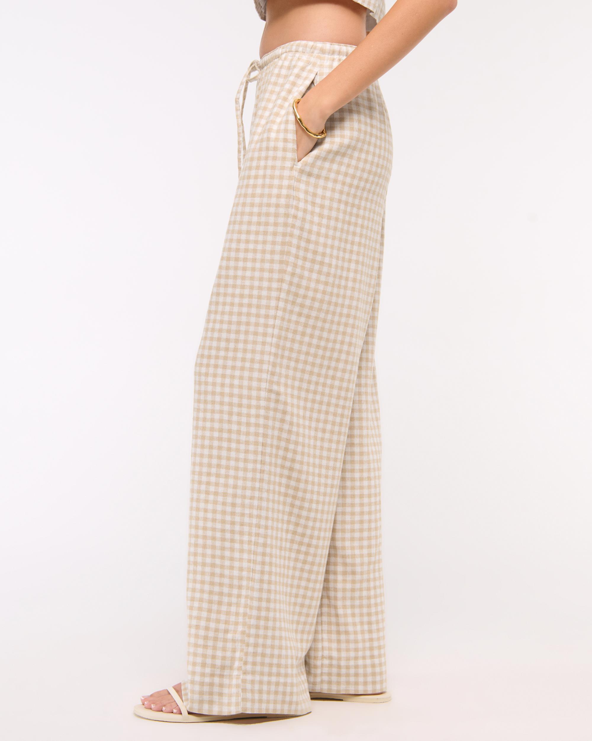 Linen-Blend Pull-On Pant Product Image