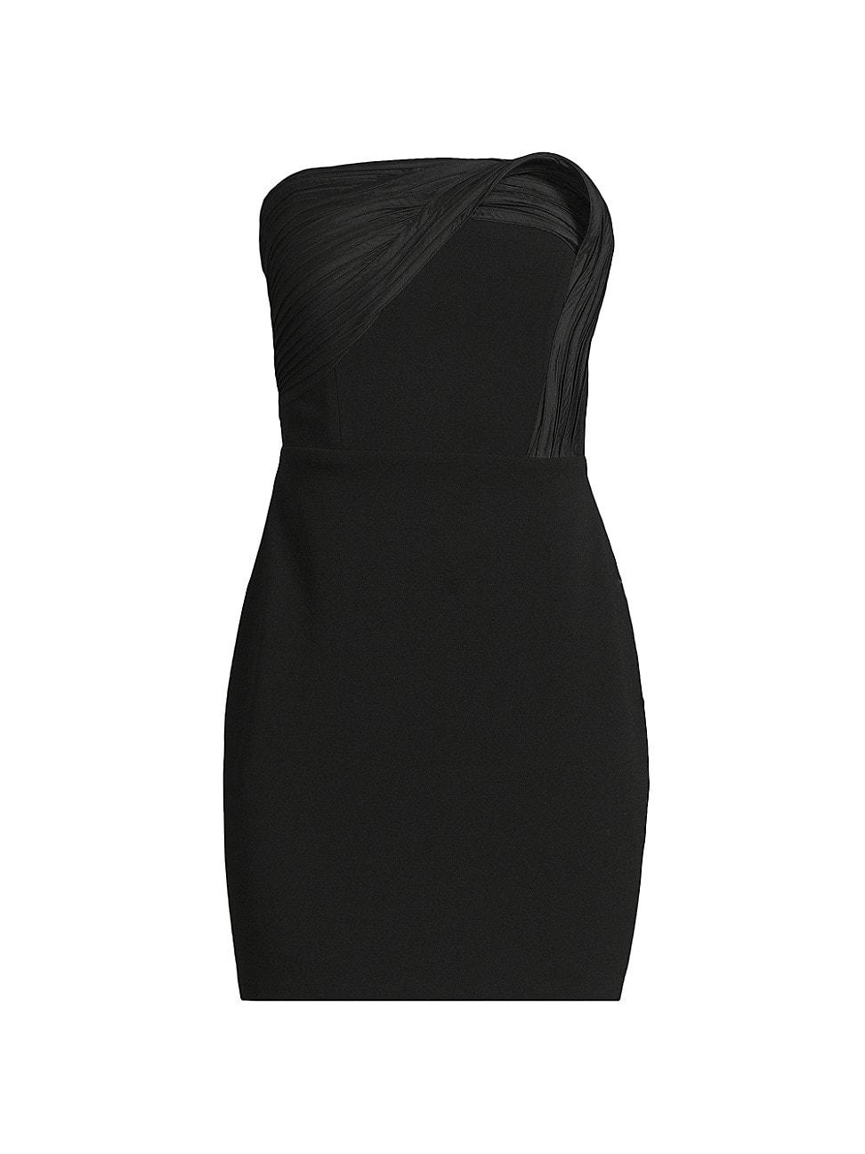 Womens Gathered Crepe Strapless Minidress Product Image