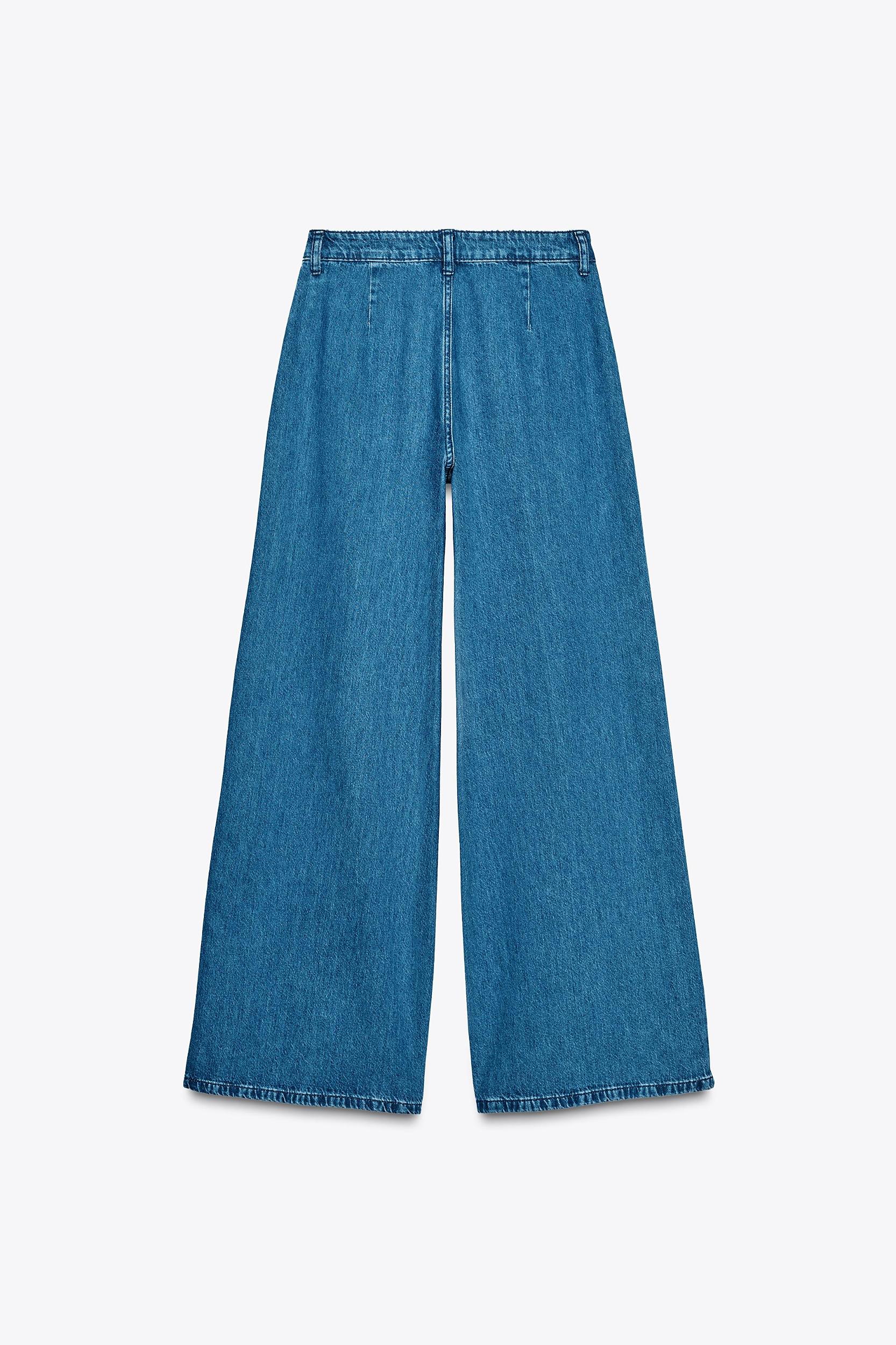 Z1975 MID-RISE WIDE LEG PLEATED JEANS Product Image