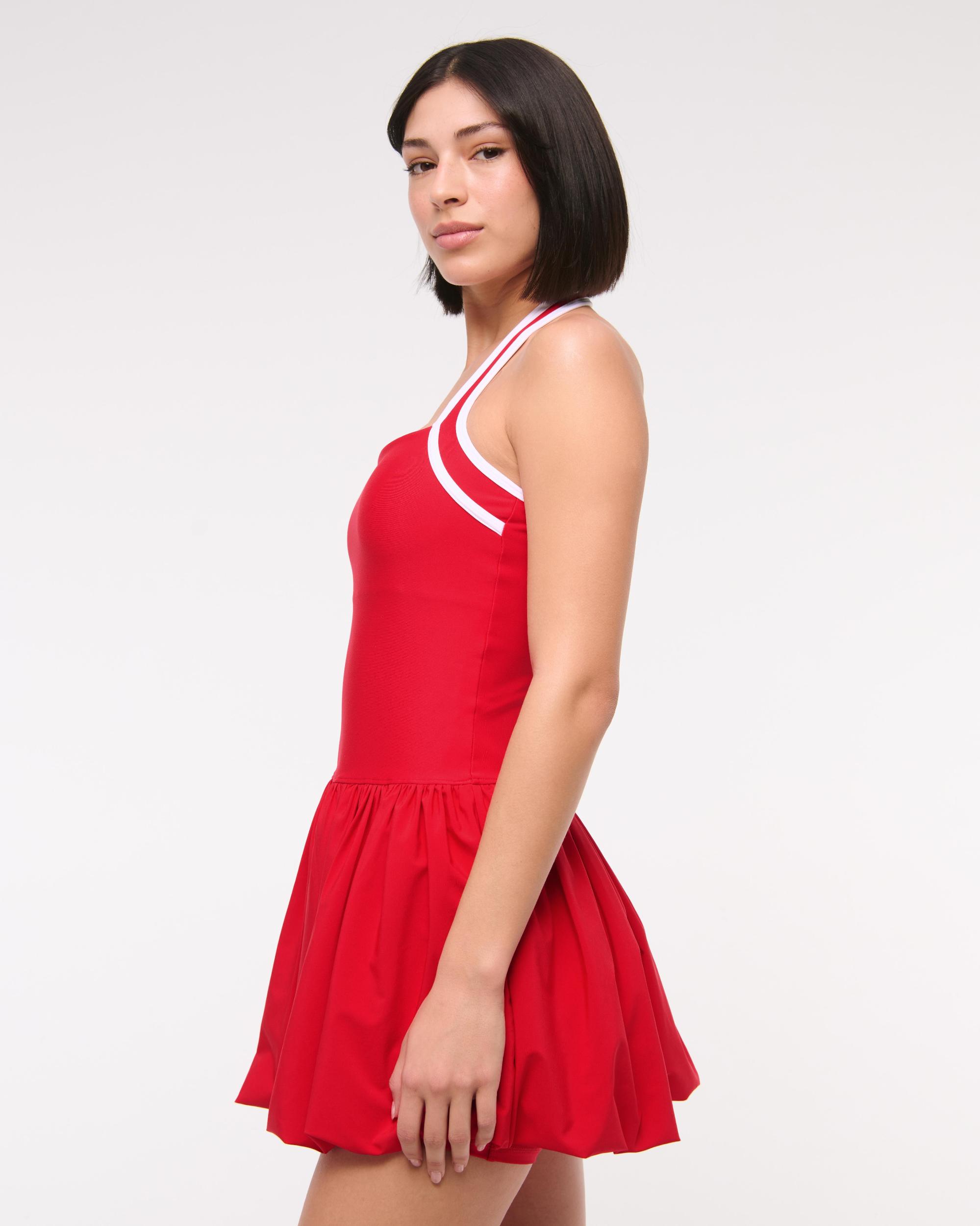YPB motionTEK Halter Bubble Hem Mini Dress Product Image