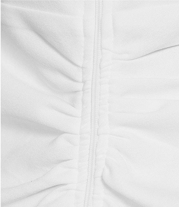 Pear Culture Scuba Crepe Cutout Side Slit Knee Length Dress Product Image