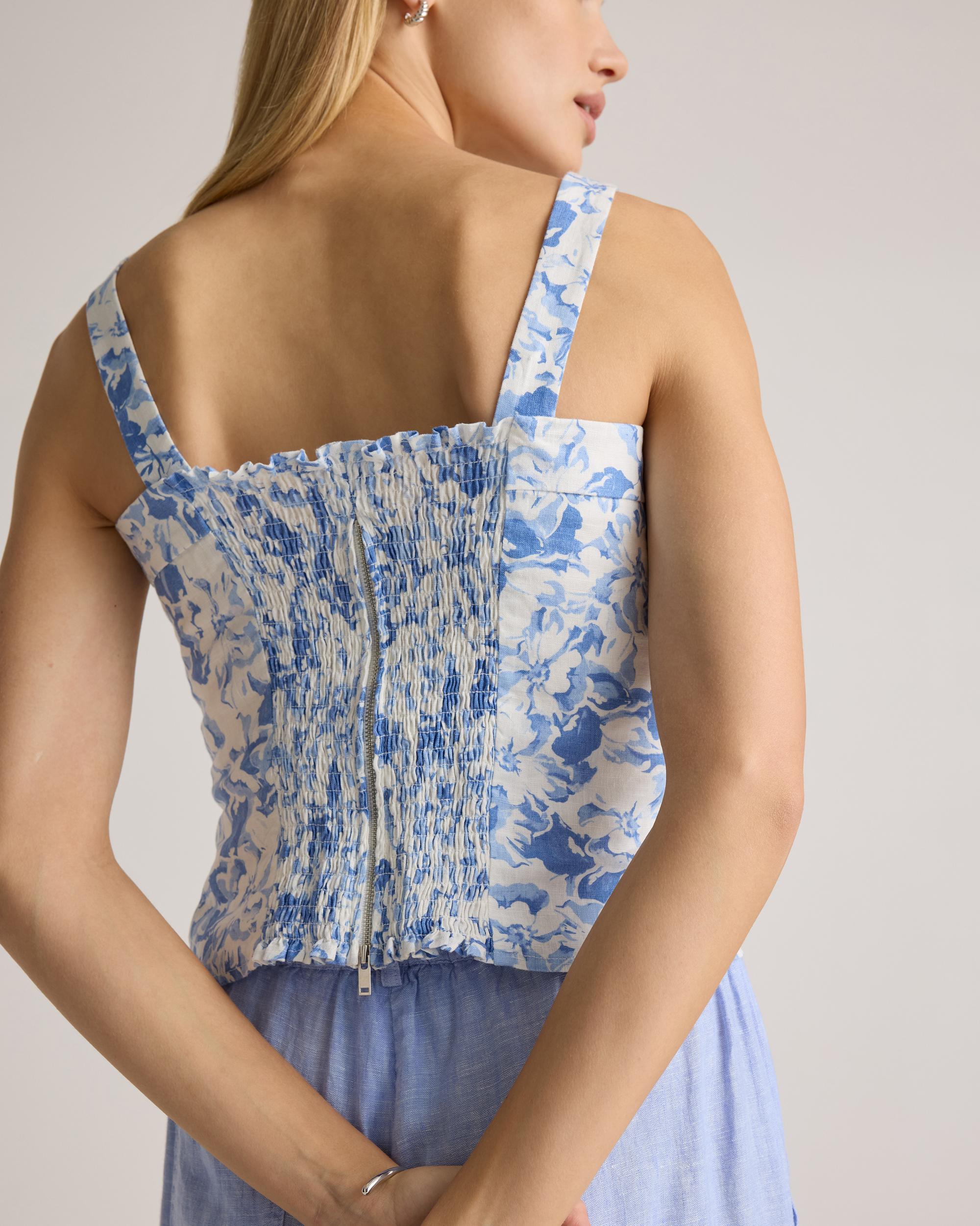 Quince | Women's 100% European Linen Fitted Tank Top Size XS Product Image