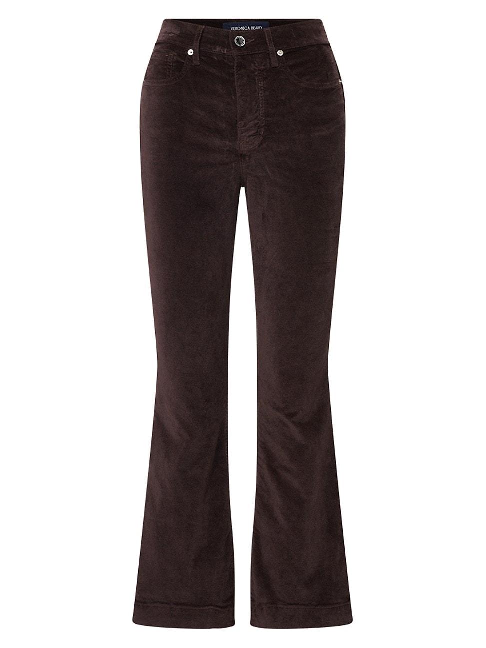 Womens Carson Velvet Ankle Flare Pants Product Image