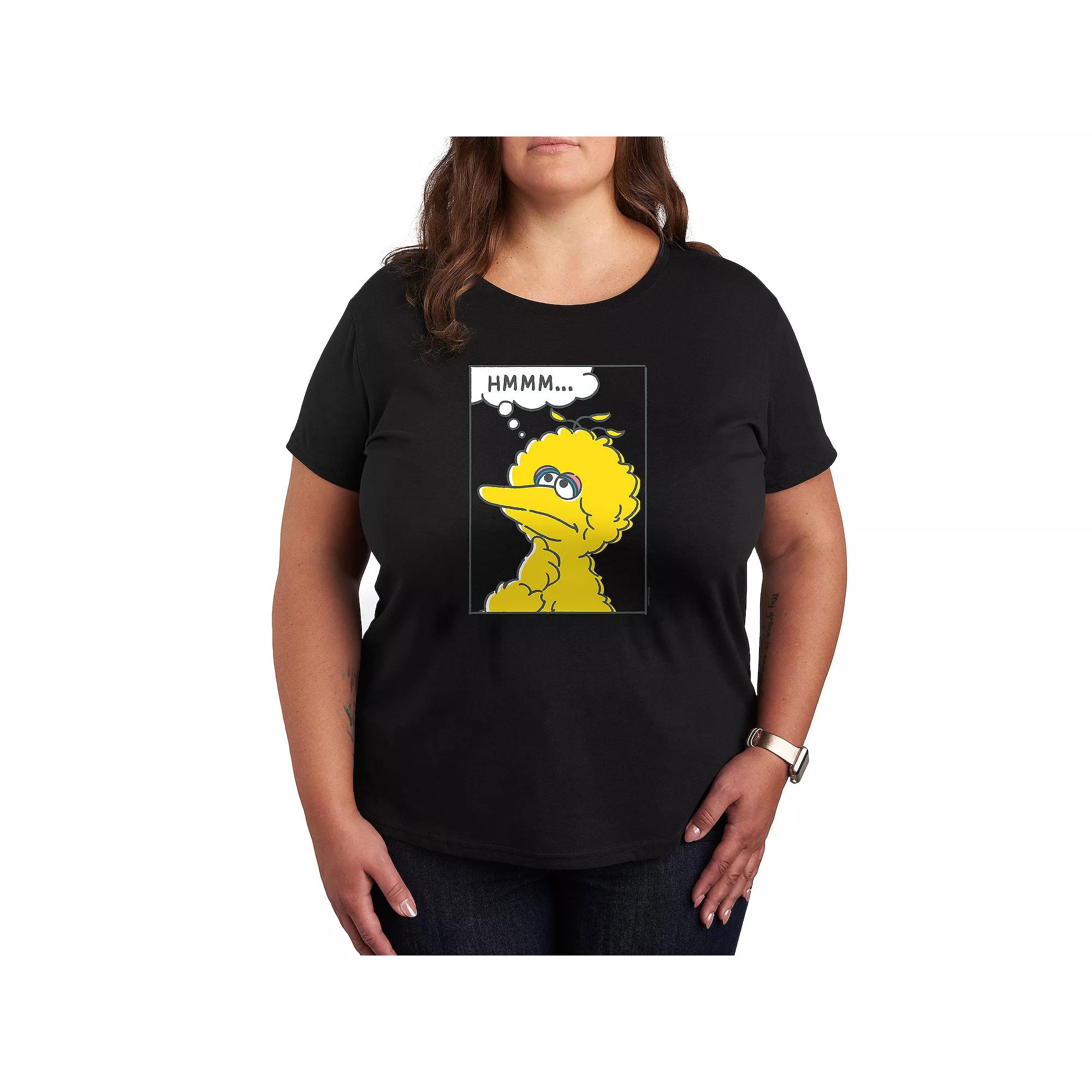 Plus Sesame Street Big Bird Hmmm Graphic Tee, Women's,  Product Image