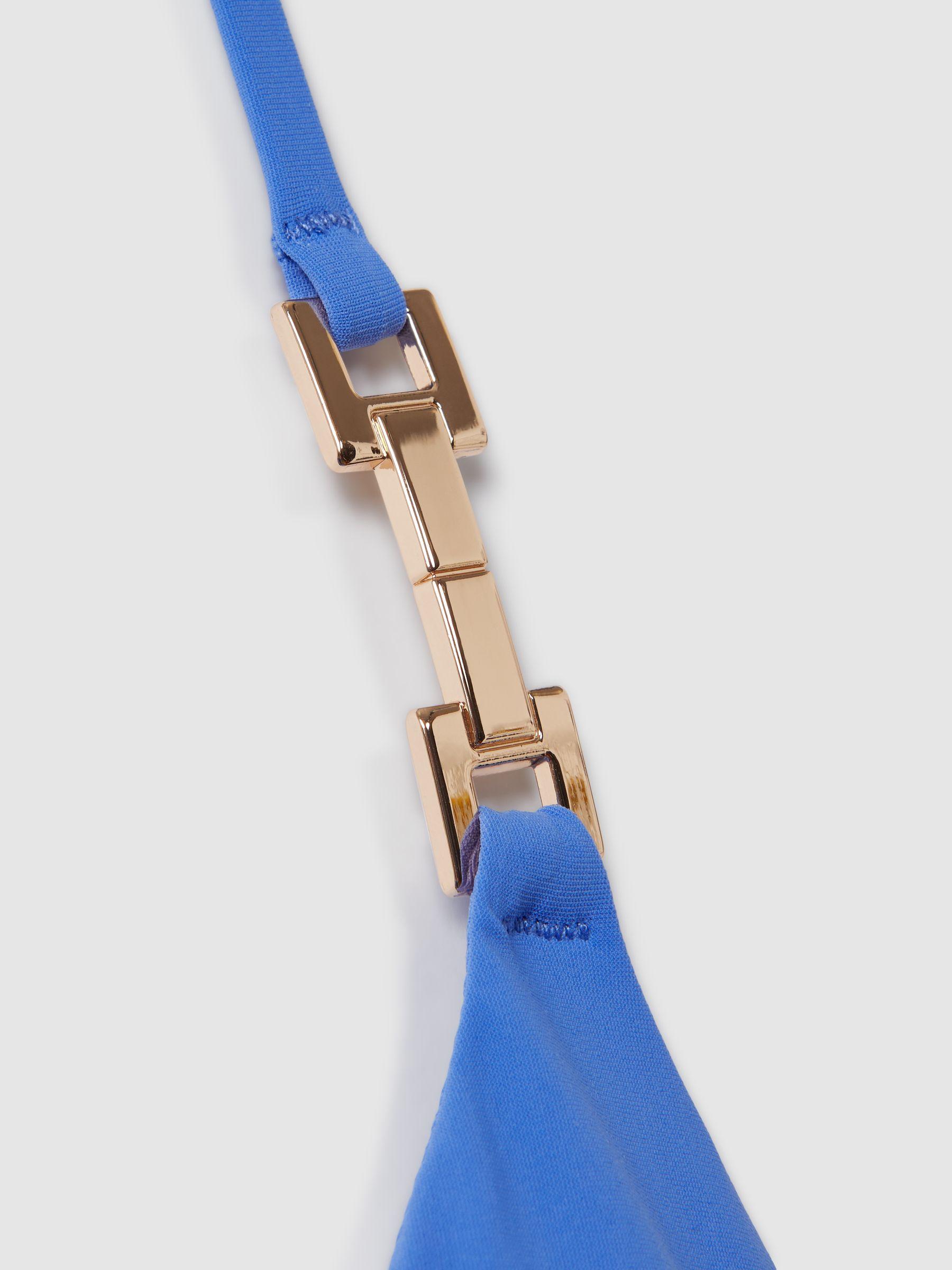 Triangle Halter Neck Bikini Top in Light Blue Product Image