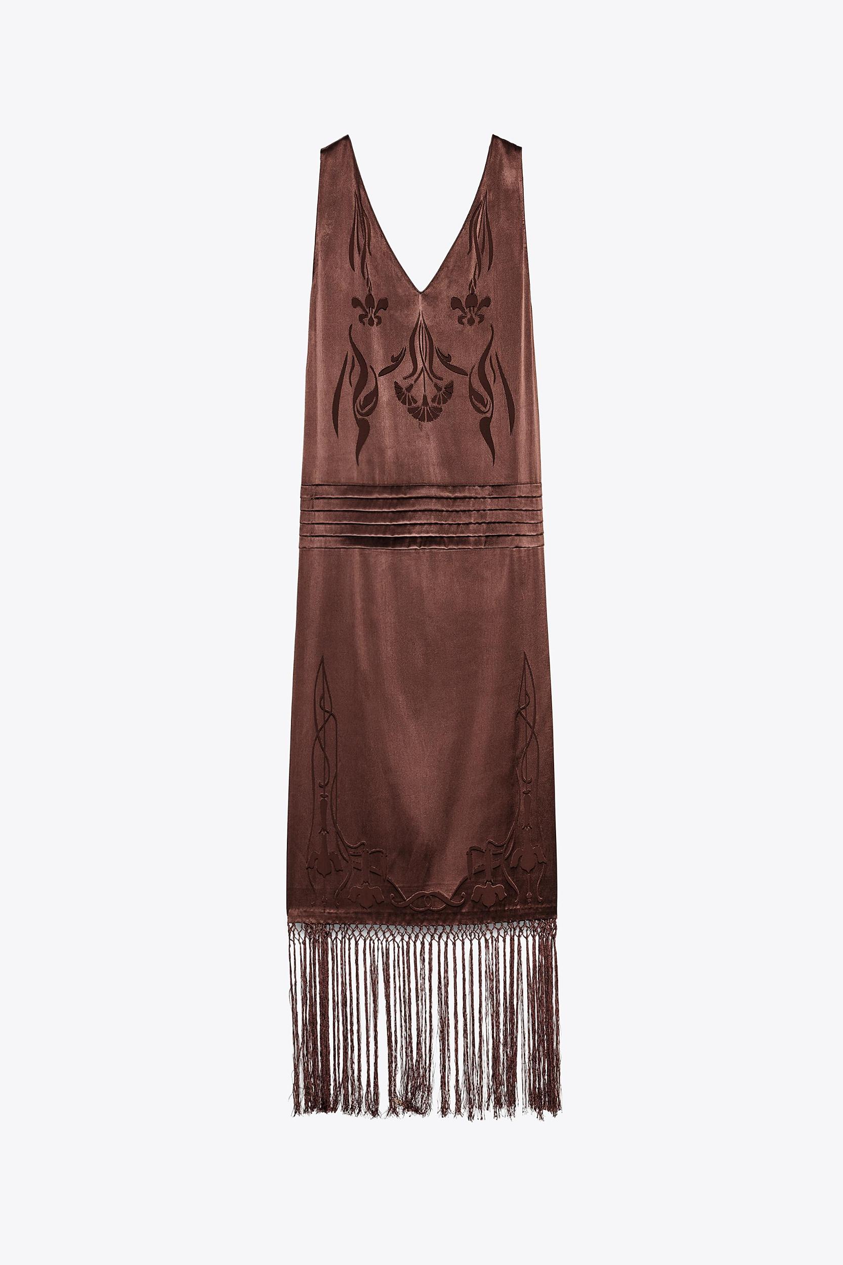 ZW COLLECTION EMBROIDERED FRINGE DRESS Product Image