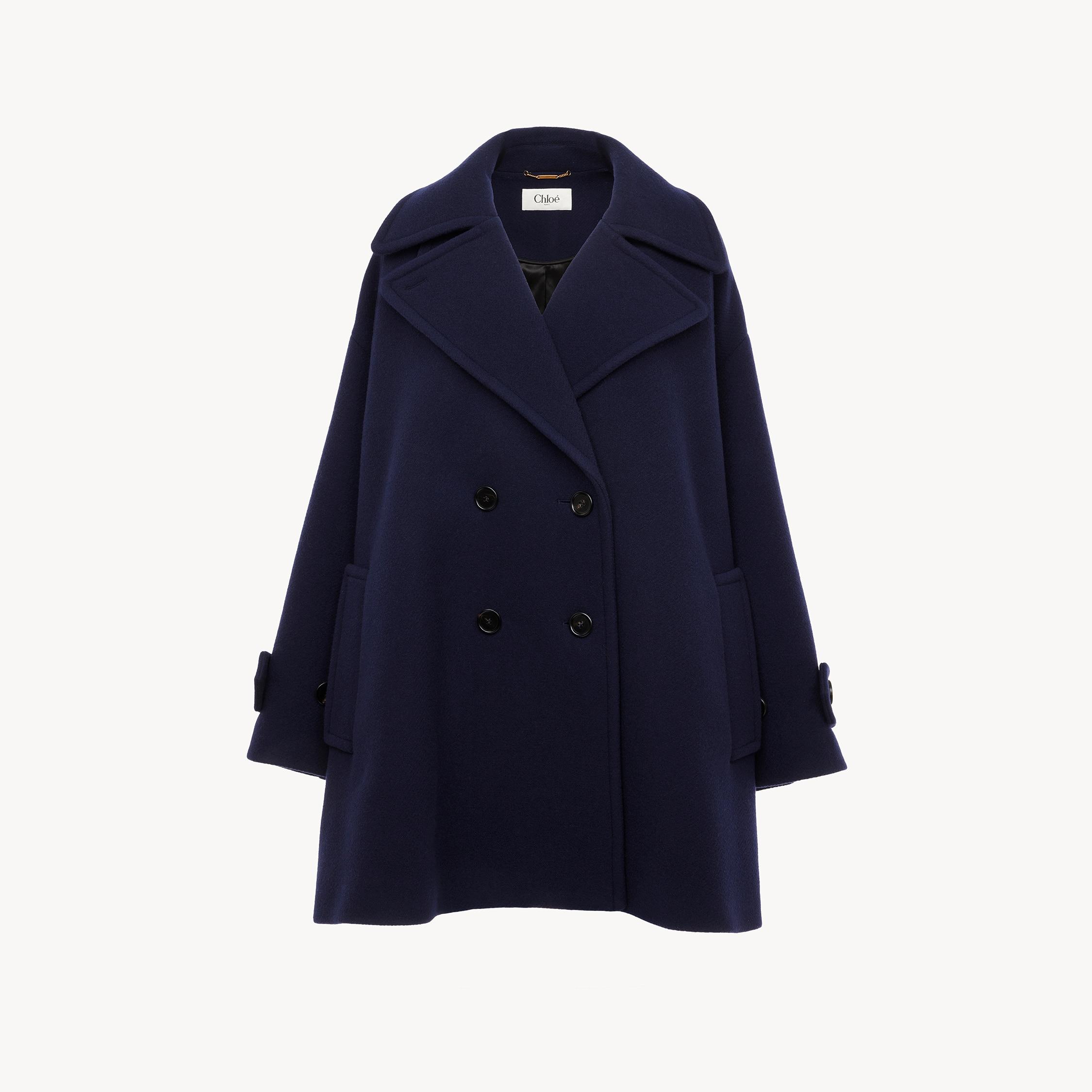 CHLOÉ Chloe Double-breasted Wool-blend Jacket In Black Product Image