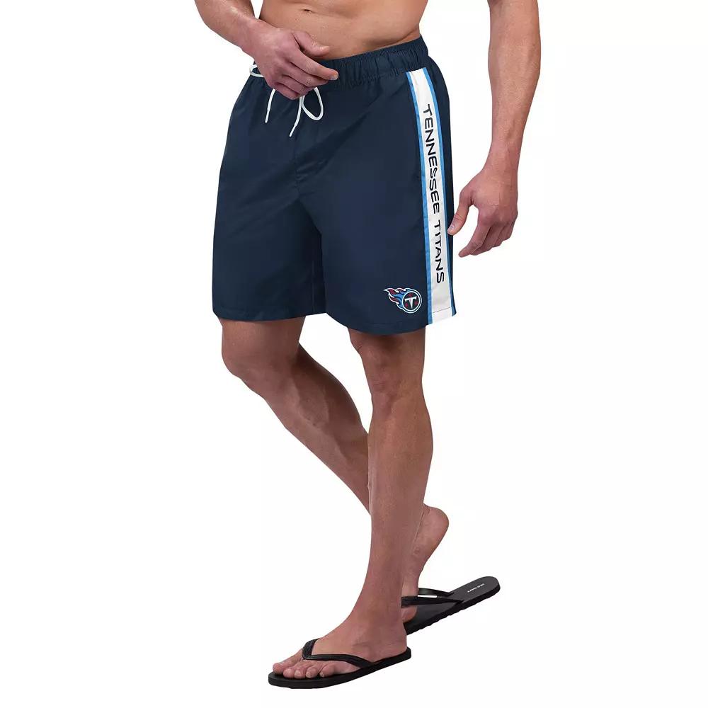 Men's G-III Sports by Carl Banks Navy Tennessee Titans Streamline Volley Swim Shorts,  Product Image