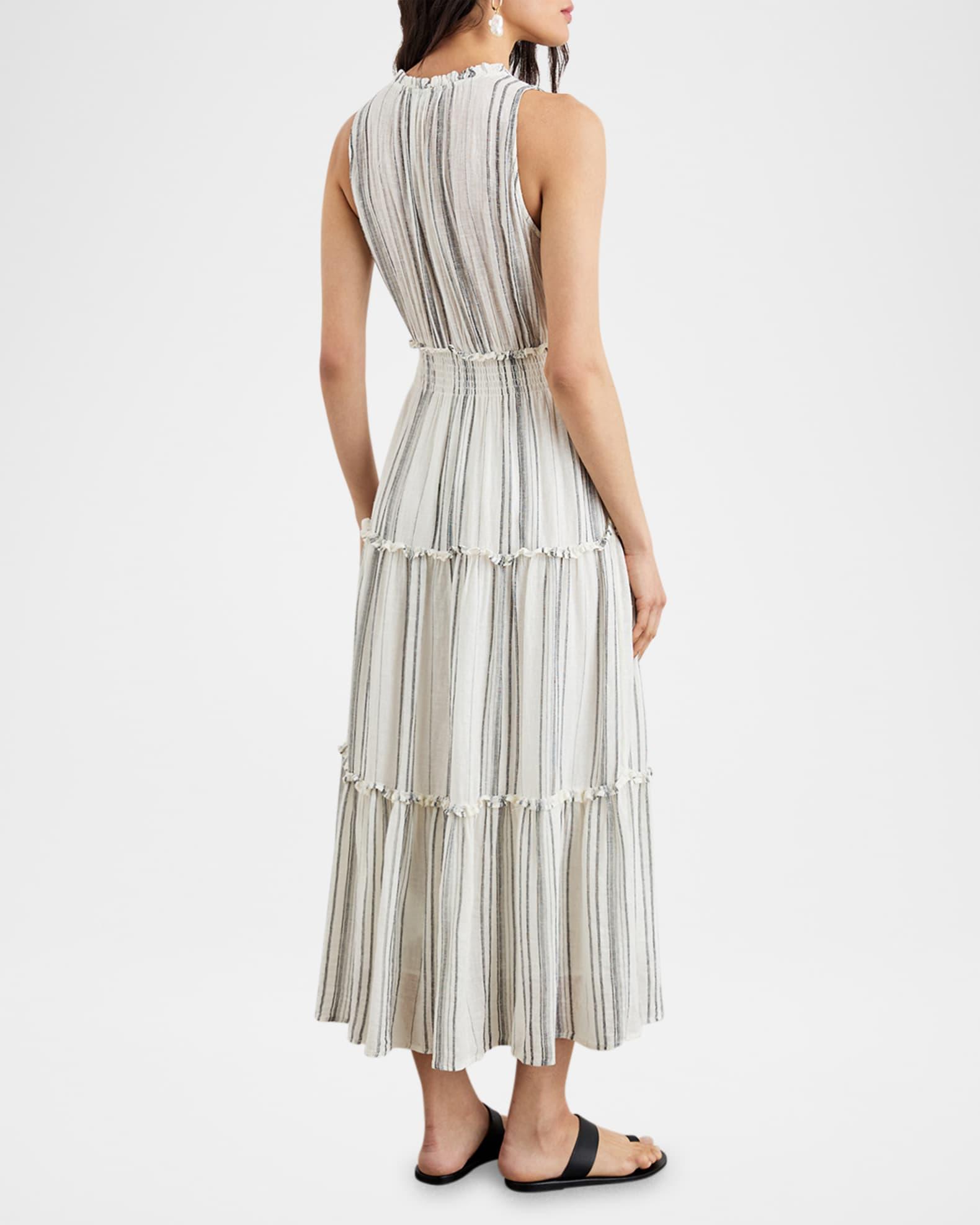 Loulou Striped Midi Dress Product Image